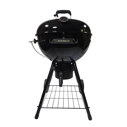Slow ‘N Sear® | Black Edition 22” Charcoal Kettle Grill Plus Smoker